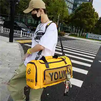 醇龙 大容量多功能干湿分离带独立鞋仓 尼龙 旅行包 男女同款情侣款 黄/青绿/卡其/军绿/粉/黑