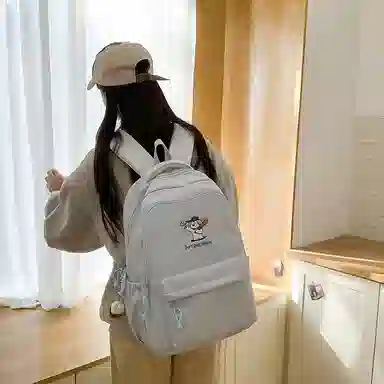 醇龙 可爱书包大容量学院风休闲旅行背包 尼龙 双肩包 常规 女款 多色