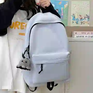 醇龙 纯色简约时尚百搭 尼龙 双肩包 男女同款情侣款 多色