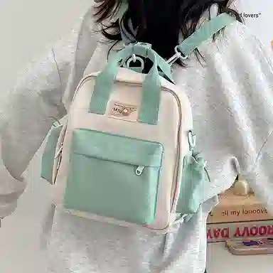 醇龙 小型韩系轻便百搭出游多用小众外出休闲 手提包单肩斜挎包 尼龙 双肩包 女款 多色