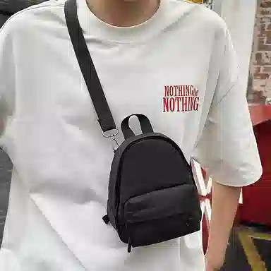 醇龙 时尚精致运动百搭轻便纯色洋气简约清新日常通勤 皮膜拼尼龙 斜挎包单肩包 男女同款情侣款 多色