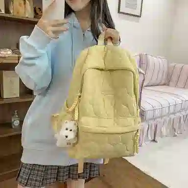 醇龙 设计感百搭简约学生 涤纶（聚酯纤维） 书包背包双肩包 女款 多色