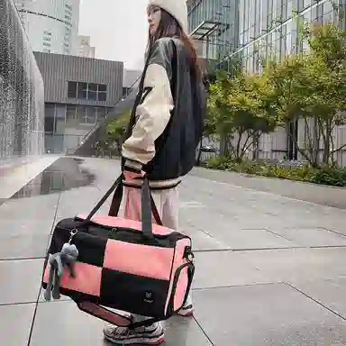 醇龙 大容量短途旅行干湿分离多用 牛津布 单肩包 男女同款情侣款 黑/青绿/蓝/灰/粉/紫/黄/红/白