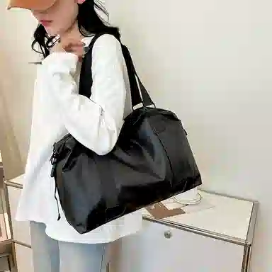 醇龙  男女通用双色旅行包短途轻便行李包袋出差大容量可手提单肩斜挎