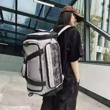 醇龙 多功能休闲工装风字母设计干湿分离 尼龙拼网 旅行包 常规 男女同款情侣款 黑色/灰色/绿色