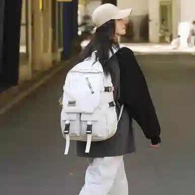 醇龙 大容量 复古 原宿风 休闲大学生 双肩包 男女同款情侣款 尼龙 多色