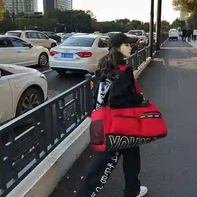 醇龙 休闲简约多功能旅游时尚百搭潮流 尼龙布 旅行包 男女同款情侣款 黄/红/黑/粉/卡其/绿