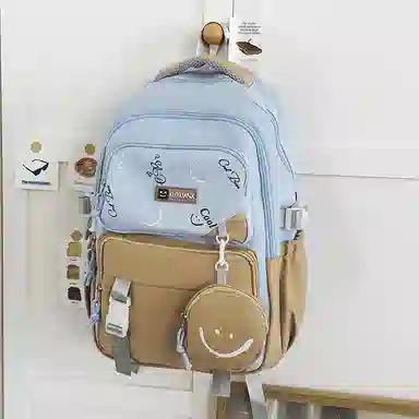 醇龙 书包初高中生大容量百搭背包学生拼接电脑旅行 尼龙 双肩包 男女同款情侣款 多色