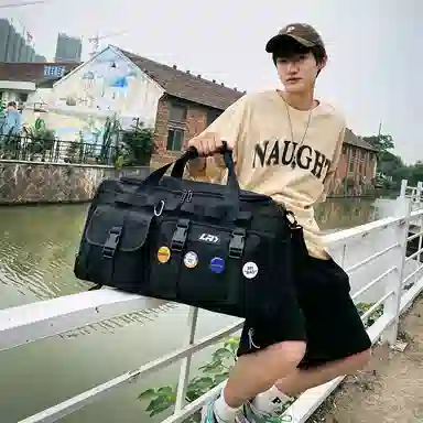 醇龙 多功能干湿分离多口袋 尼龙 旅行包 常规 男女同款情侣款 黑/灰/军绿/果绿