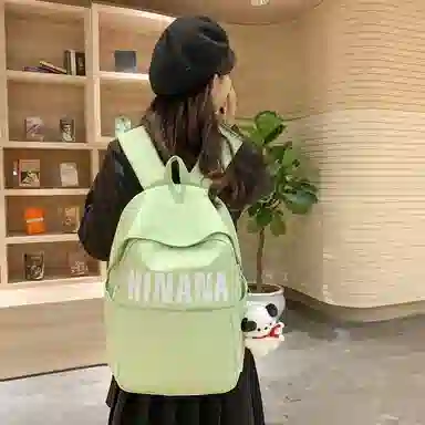 醇龙 日系大容量韩版原宿简约 双肩包 尼龙 男女通用 多色