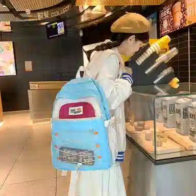 醇龙  尼龙男女通用多色露营多巴胺双肩包电脑大容量