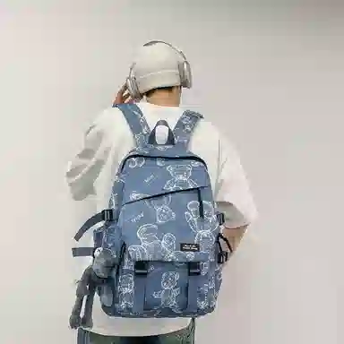 醇龙 大容量简约 尼龙 男女通用 双肩包 多色