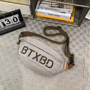 醇龙 简约百搭 尼龙布 胸包 常规 男女同款情侣款 黑/白/灰/红/桔