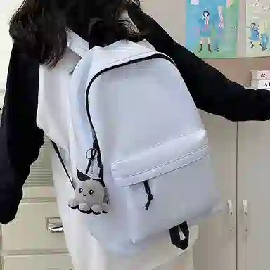 醇龙 纯色简约时尚百搭 尼龙 双肩包 男女同款情侣款 多色