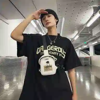 醇龙 休闲潮流 尼龙 胸包 常规 男女同款情侣款 黑色/米白色/红色/卡其色/灰色