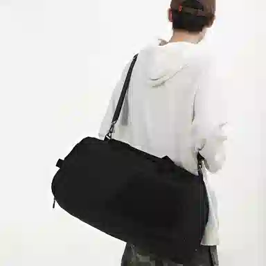 醇龙 简约纯色多功能 牛津布/网 旅行包 男女同款情侣款 黑