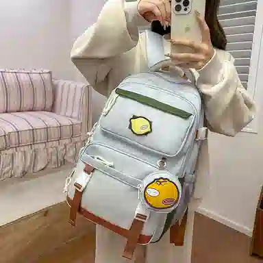 醇龙 高颜值减负时尚撞色 尼龙 双肩包 女款 多色