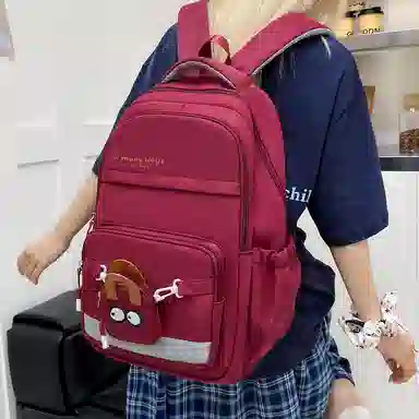 醇龙 学院风简约百搭电脑背包 尼龙 双肩包 常规 男女同款情侣款 多色