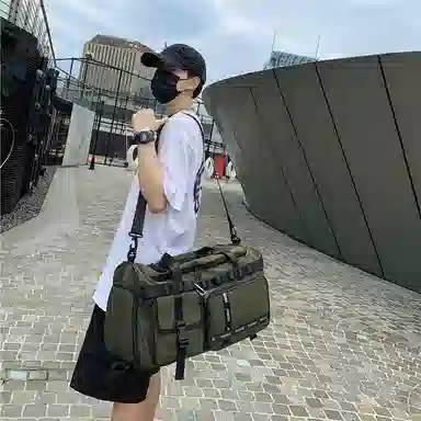 醇龙 多功能干湿分离简约短途旅游时尚百搭 尼龙 旅行包 男女同款情侣款 黑/粉/黄/绿/卡其/牛仔蓝