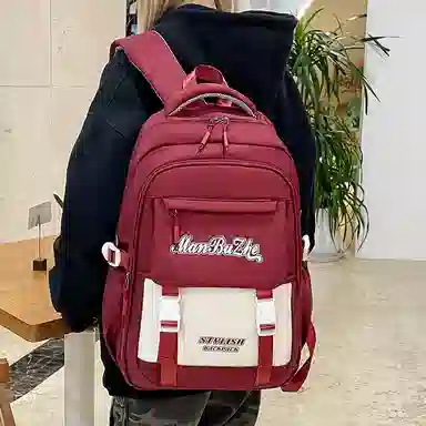 醇龙 减负书包大容量多隔层百搭背包书包 尼龙 双肩包 常规 男女同款情侣款 多色