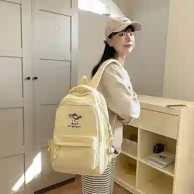 醇龙 可爱书包大容量学院风休闲旅行背包 尼龙 双肩包 常规 女款 多色