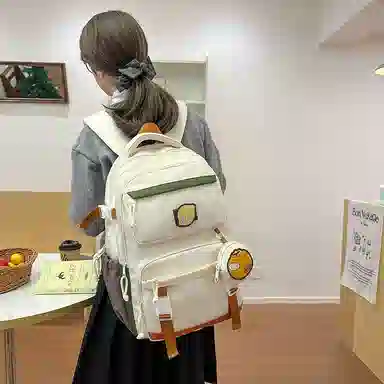 醇龙 高颜值减负时尚撞色 尼龙 双肩包 女款 多色