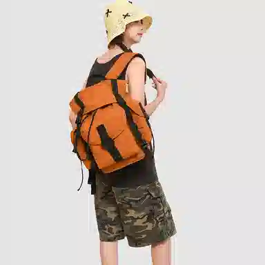 醇龙 时尚潮流简约百搭通勤大容量 尼龙 双肩包 常规 男女同款情侣款 多色