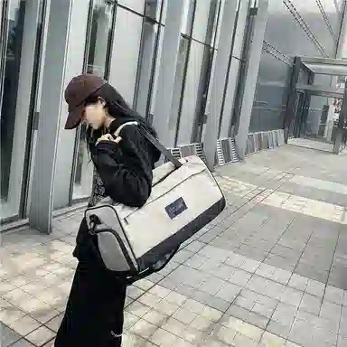 醇龙 大容量干湿分离 尼龙 旅行包 男女同款情侣款 黑/深灰/粉/红/卡其/绿/蓝