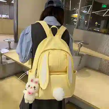 醇龙 韩版学生大容量小清新兔子外出旅行 双肩包 女款 尼龙 多色