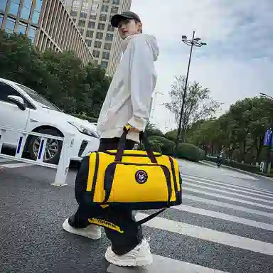 醇龙 多功能大容量干湿分离 牛津布 旅行包 男女同款情侣款 酒红色 青绿色/牛仔蓝色/黑色/灰色/黄色/紫色