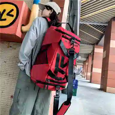 醇龙 多功能双肩大容量 牛津纺 旅行包 常规 男女同款情侣款 黑/红/灰