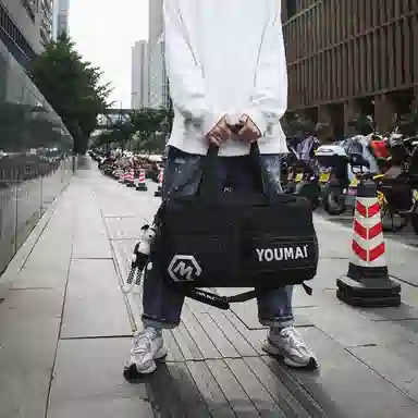 醇龙 中性风休闲简约旅游时尚百搭多功能 尼龙布 旅行包 男女同款情侣款 黑/黄/紫/红/灰/青绿/粉