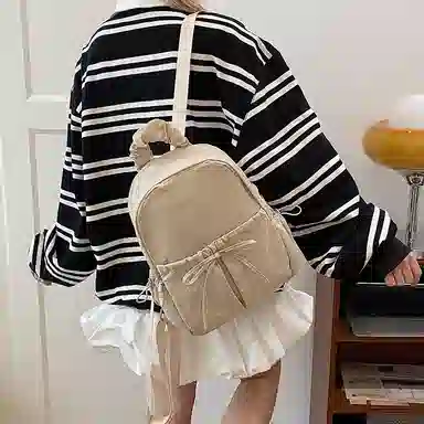 醇龙 时尚简约纯色百搭高级感 尼龙 双肩包 女款 多色