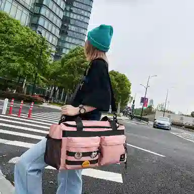 醇龙 大容量干湿分离时尚休闲 尼龙布 单肩包 男女同款情侣款 黑/青绿/黄/蓝/军绿/粉/卡其