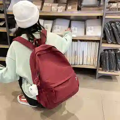 醇龙  简约纯色大容量 尼龙 男女通用 多色 背包双肩包