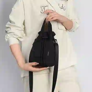 醇龙 户外抽绳小挎包女潮轻便运动束口手机包便携式瑜伽 牛津布 单肩包 常规 男女同款情侣款 多色