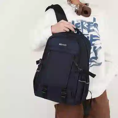 醇龙 大容量电脑背旅行商务扩容大学生 尼龙 双肩包 男款 多色