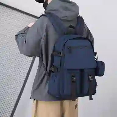 醇龙 双肩包男士简约大容量背包尼龙日系大学生背包男款 多色