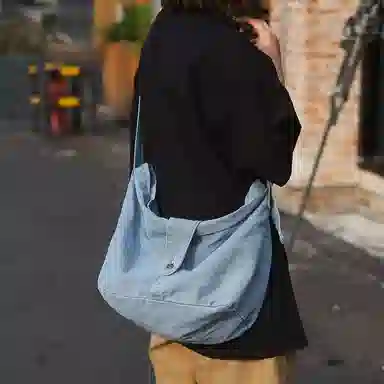 醇龙 男女通用 斜挎单肩包 牛仔布 大容量百搭 多色