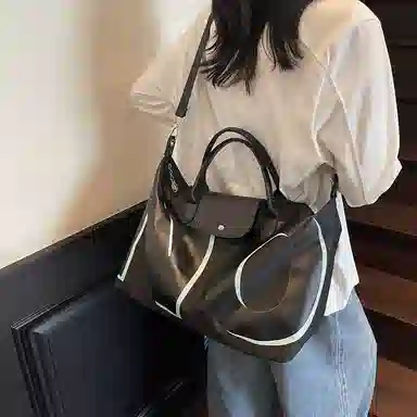 醇龙 大容量短途出差通勤字母 尼龙 旅行包 男女同款情侣款 多色