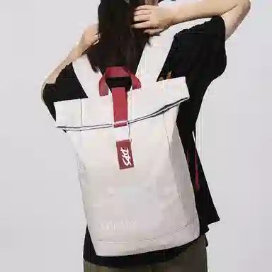 醇龙 美式复古休闲大容量纯色字母百搭 尼龙 背包双肩包 常规 男女同款情侣款 黑色/灰白色/卡其色