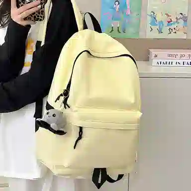 醇龙 纯色简约时尚百搭 尼龙 双肩包 男女同款情侣款 多色