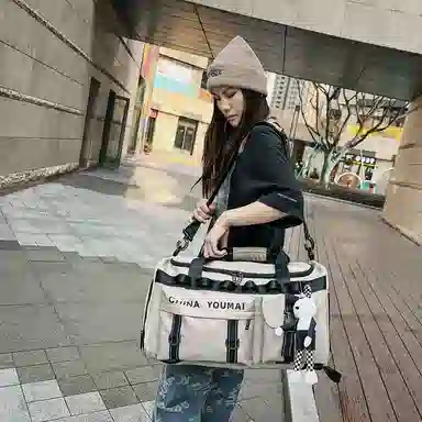 醇龙 多功能大容量干湿分离多功能 尼龙布 旅行包 男女同款情侣款 黑/青绿/军绿/红/黄/卡其/粉