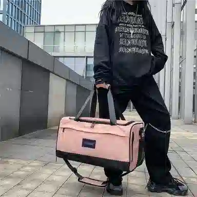 醇龙 大容量干湿分离 尼龙 旅行包 男女同款情侣款 黑/深灰/粉/红/卡其/绿/蓝