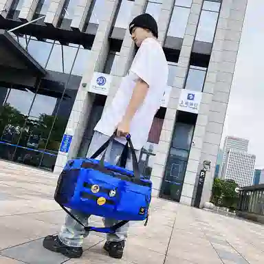 醇龙 大容量干湿分离时尚休闲 尼龙布 单肩包 男女同款情侣款 黑/青绿/黄/蓝/军绿/粉/卡其