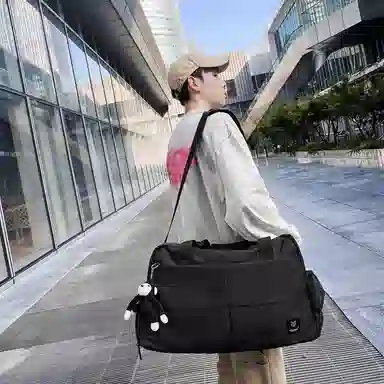 醇龙 大容量多用轻便干湿分离 牛津布 单肩包 男女同款情侣款 黑/蓝/青绿/红/白/粉/黄/紫