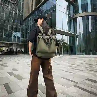 醇龙 多功能大容量旅行通勤轻便慵懒风 尼龙 双肩包 男女同款情侣款 多色