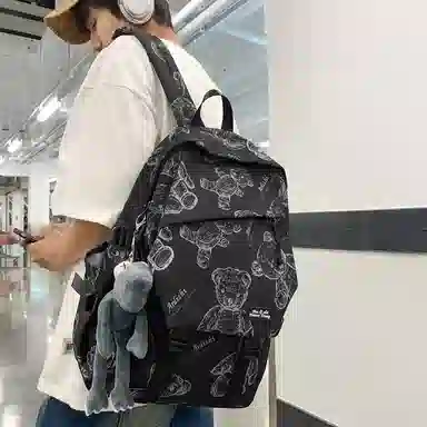 醇龙 大容量简约 尼龙 男女通用 双肩包 多色