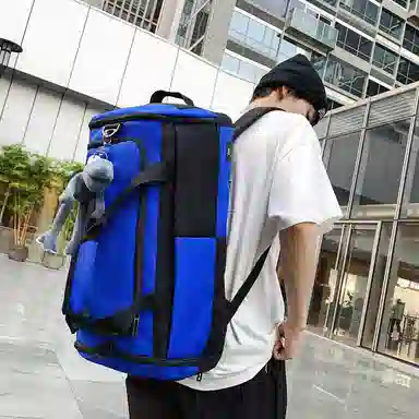 醇龙 简约多功能干湿分离百搭休闲撞色设计短途旅游时尚百搭 牛津布 旅行包 男女同款情侣款 蓝/灰/粉/青绿/黑/红/黄/紫