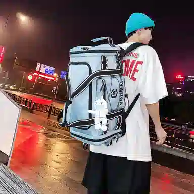 醇龙 多功能大容量轻便 尼龙 旅行包 男女同款情侣款 黄/卡其/粉/黑/白/青绿/蓝